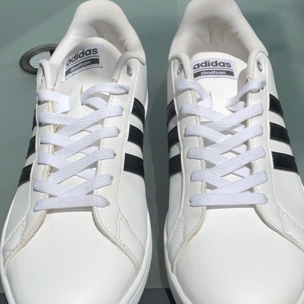Adidas White and Black Classic Sneakers - Picture 6 of 8